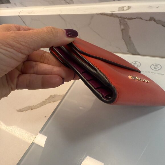 Bvlgari Serpenti Forever Tri-fold Wallet, Leather, Women's, Red - Picture 4 of 10